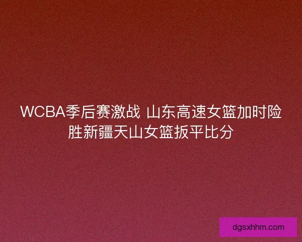 WCBA季后赛激战 山东高速女篮加时险胜新疆天山女篮扳平比分